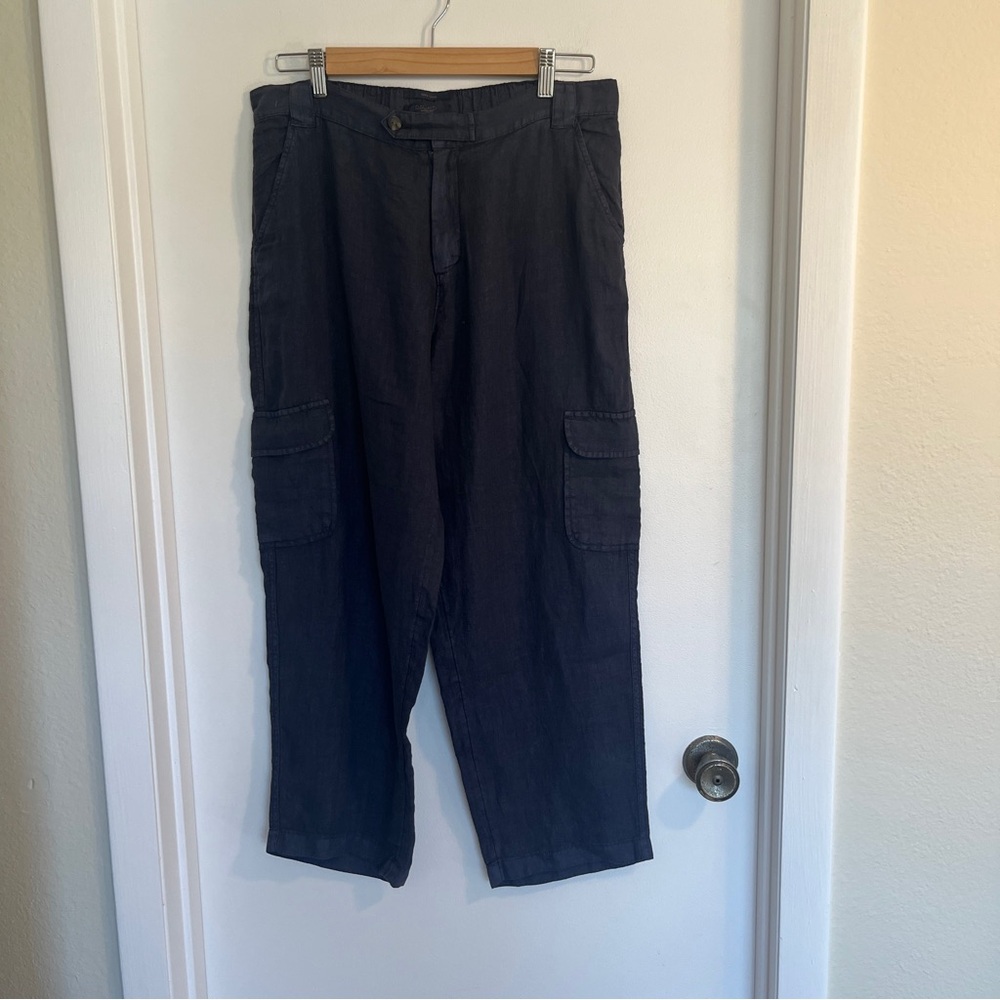 RACHEL Rachel Roy Navy‎ Cargo Linen Pant, Size L